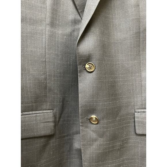 Ralph Lauren Men's Navy Blue Grey Wool Cashmere Blend Blazer Jacket Size 44L - Picture 4 of 13